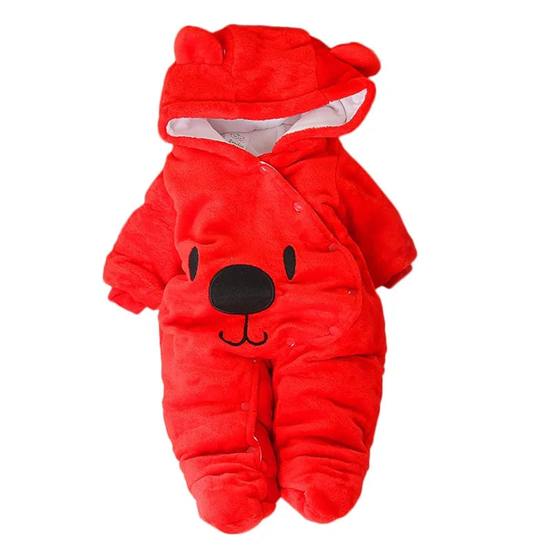LZH Baby Winter Overall Long Sleeve Infant Clothing - Red - Infants planet