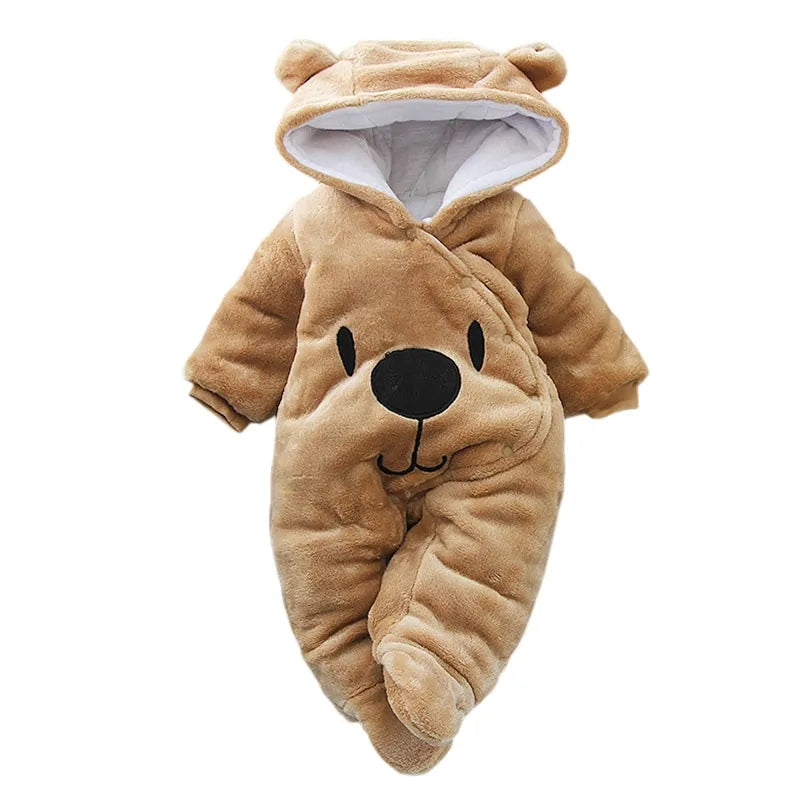 LZH Baby Winter Overall Long Sleeve Infant Clothing - Brown - Infants planet