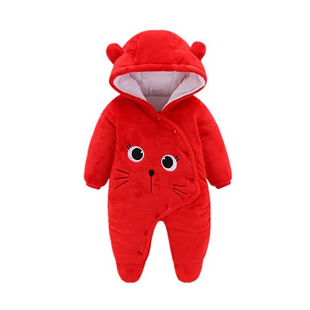 LZH Baby Winter Overall Long Sleeve Infant Clothing - Red - Infants planet
