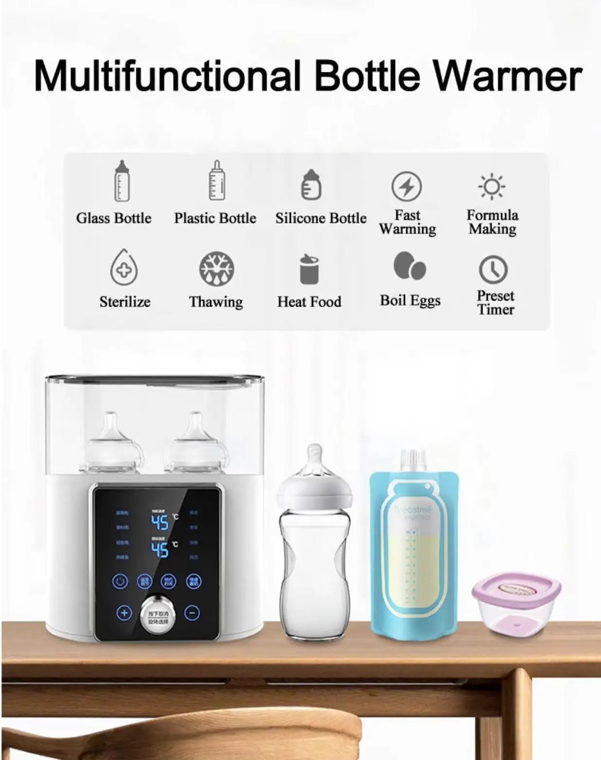 Baby Milk Warmer - White - Infants planet