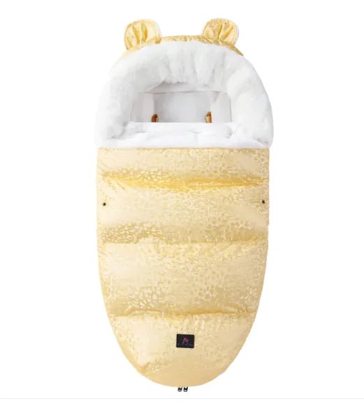 Baby Sleeping Bag with Fur Collar - Goose Yellow - Infants planet