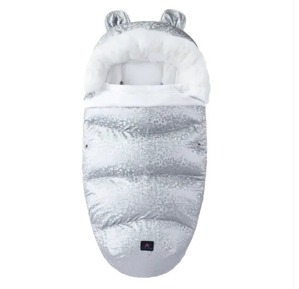 Baby Sleeping Bag with Fur Collar - Silver Gray - Infants planet
