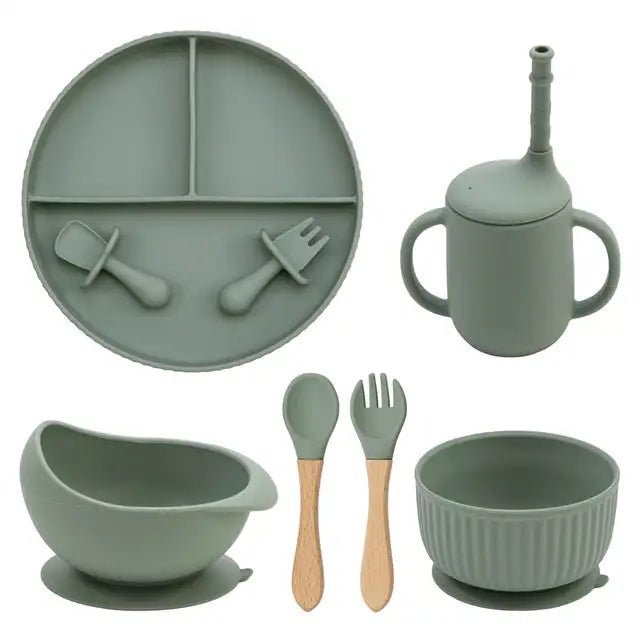 Baby Weaning Plate Bowl Set - Desert Sage - Infants planet