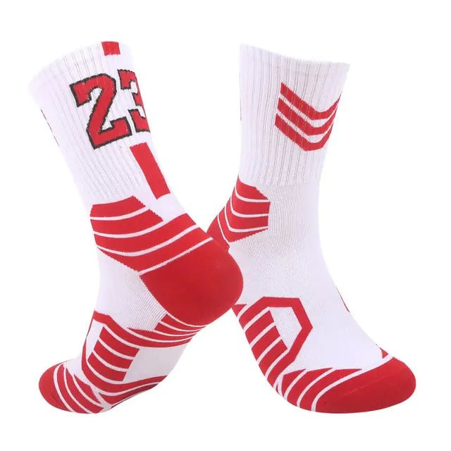 Breathable Non - Slip Professional Basketball Socks for Men, Women, and Kids - Ideal for Sports, Cycling, Climbing, and Running - Red/White 2 - Infants planet