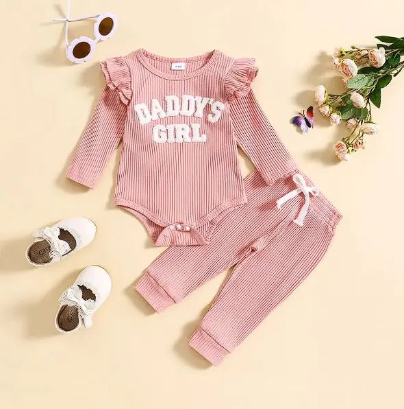 Candy Color Striped Embroidered Suit - Pink - Infants planet