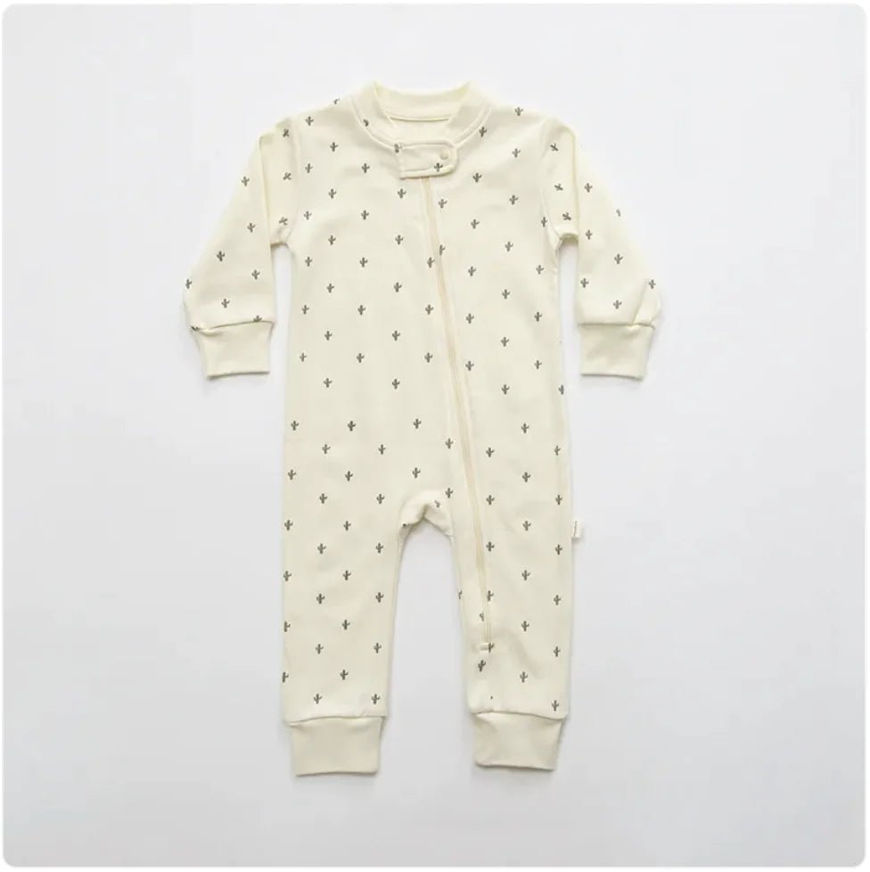 Cartoon Cactus Long Sleeve Baby Romper - Striped Newborn Outfit for Boys & Girls - Cactus - Infants planet