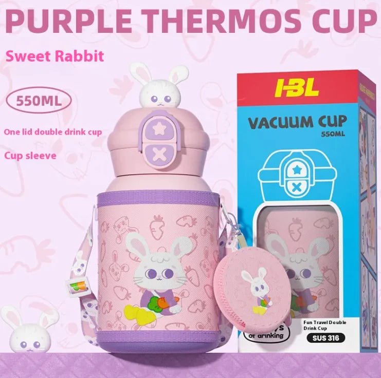 Cartoon Vacuum Cup - Sweet Rabbit 550ml - Infants planet
