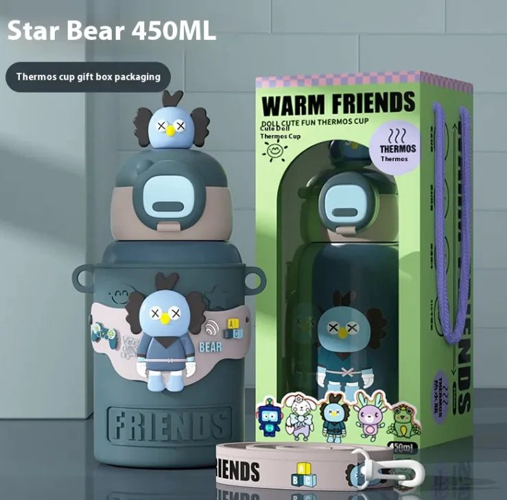 Cartoon Vacuum Cup - Gray Star Bear - Infants planet