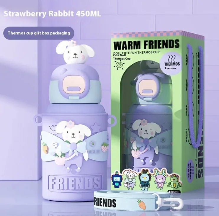 Cartoon Vacuum Cup - Purple Berry Rabbit - Infants planet