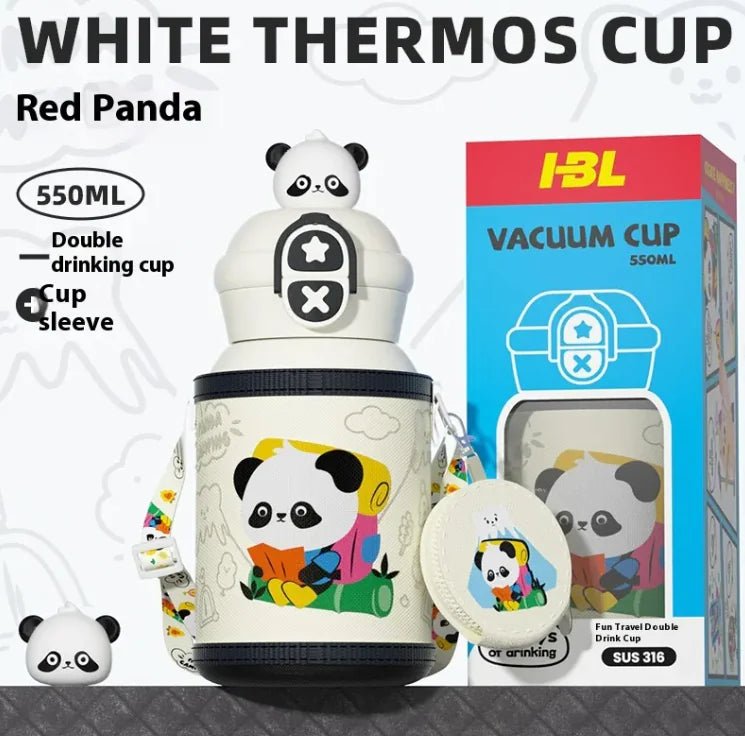 Cartoon Vacuum Cup - Lesser Panda 550ml - Infants planet