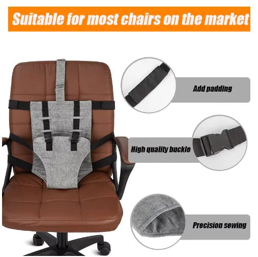 Child Chair Safety Belt – Adjustable Feeding Guard - Grey - Infants planet