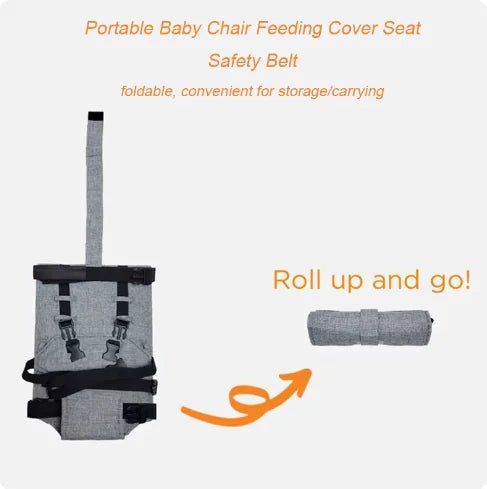 Child Chair Safety Belt – Adjustable Feeding Guard - Grey - Infants planet