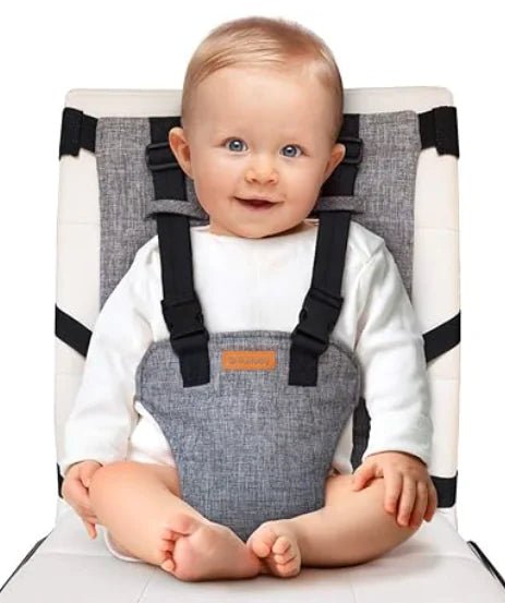 Child Chair Safety Belt – Adjustable Feeding Guard - Grey - Infants planet