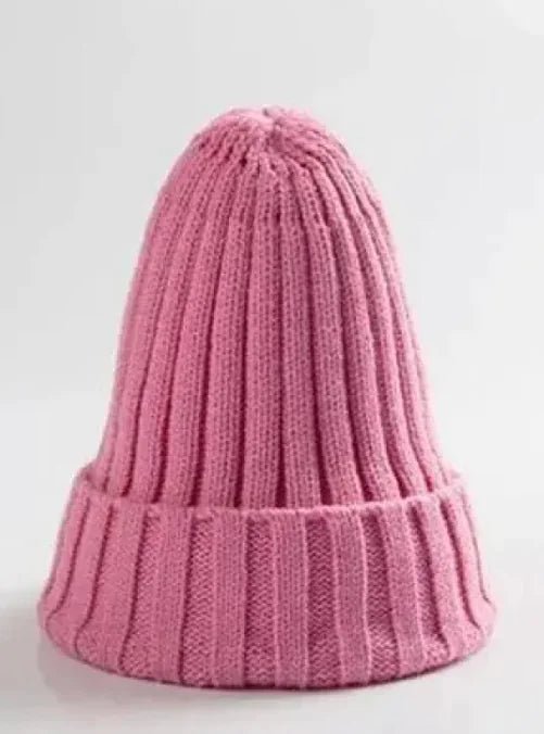 Children's Baby's Knit Hat Pullover Keep Warm Knitted Woolen Cap - Pink - Infants planet