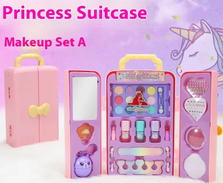 Children's Creative Makeup Box Makeup Set Toys - Pink Princess Cosmetic Case W - Infants planet