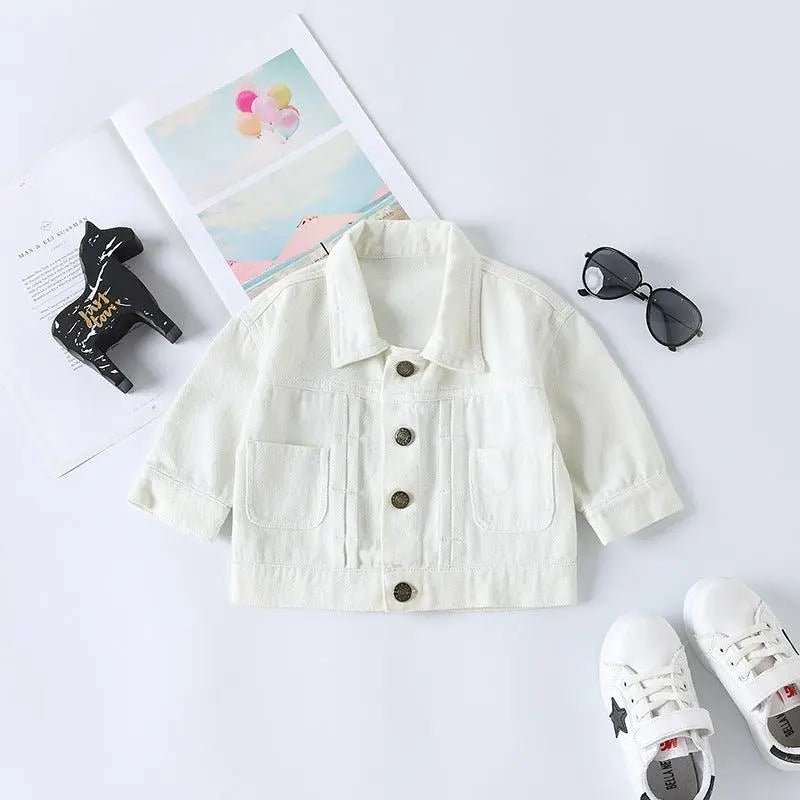 Children's Denim Jacket - White - Infants planet