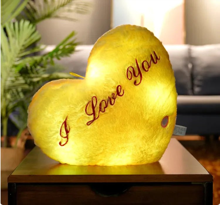 Colorful Luminous Star Pillow - Yellow heart - Infants planet