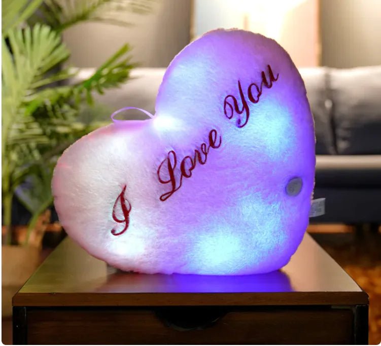 Colorful Luminous Star Pillow - Pink heart - Infants planet