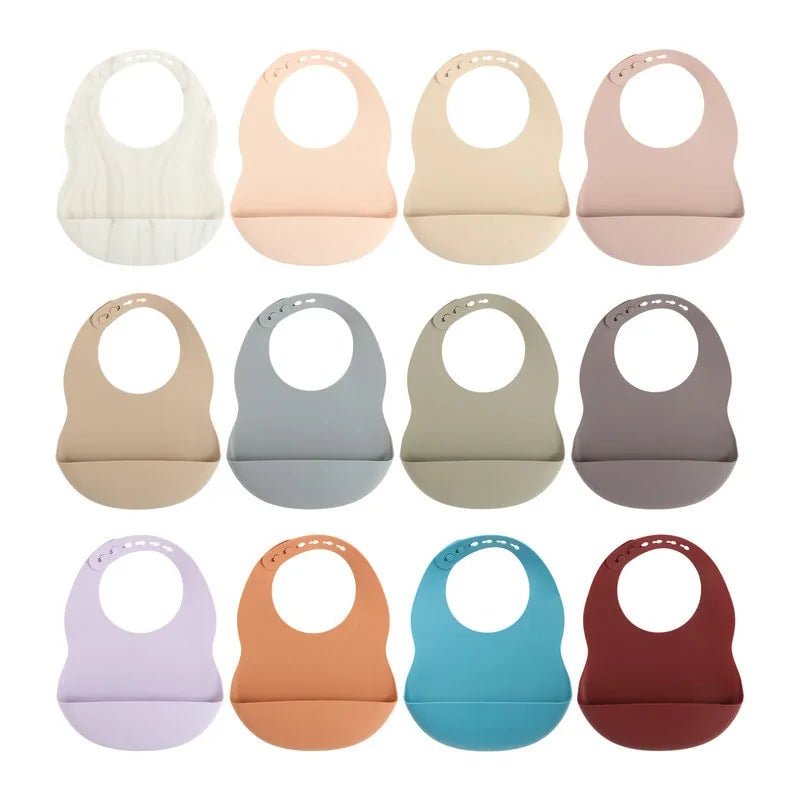 Colorful Silicone Feeding Set for Babies: Bib, Plate, Bowl, and Spoon - Dusty pink bear - Infants planet