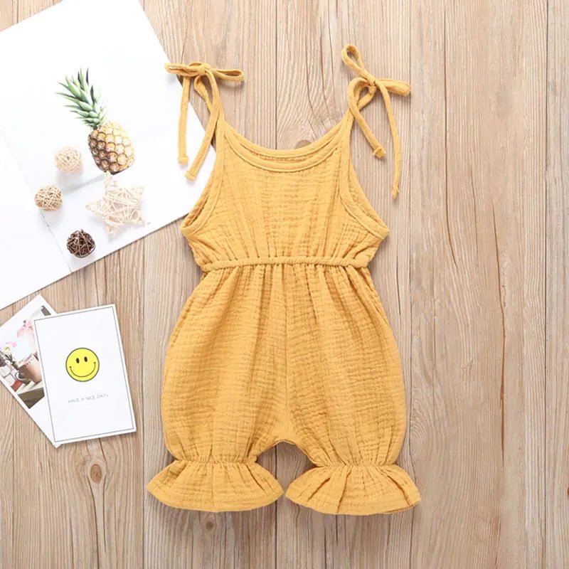 Cotton Baby Romper - Yellow 2 - Infants planet