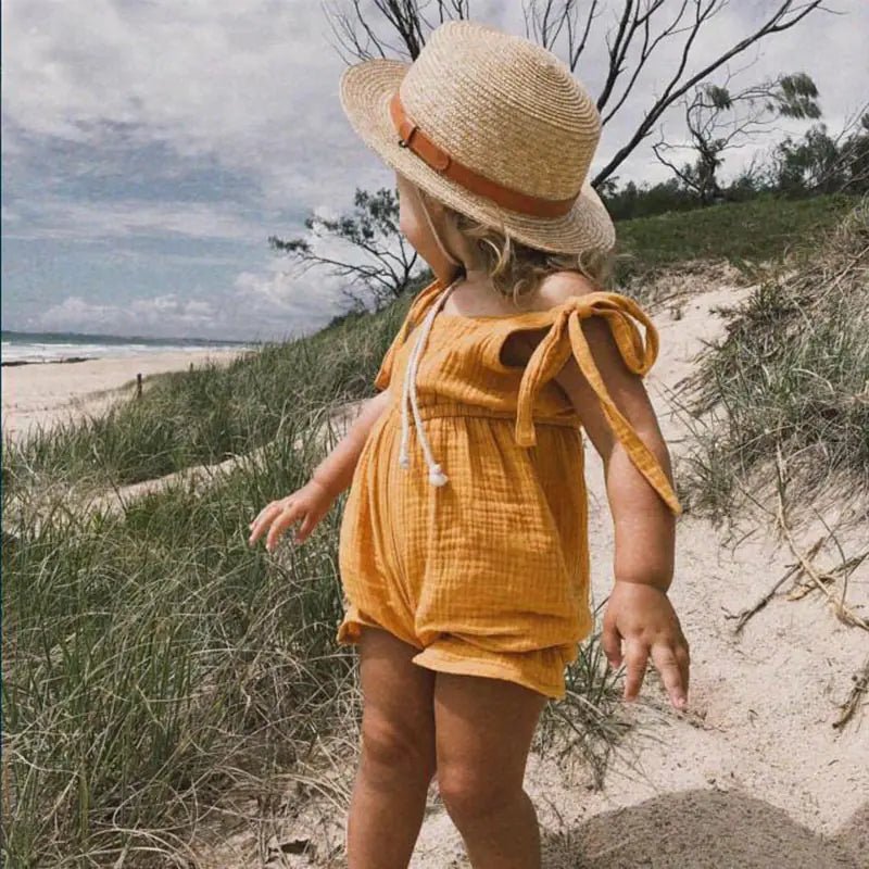 Cotton Baby Romper - Yellow 2 - Infants planet