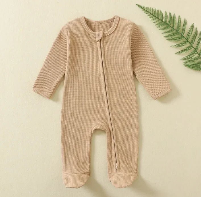 Cozy Zip Baby Jumpsuit - Camel - Infants planet