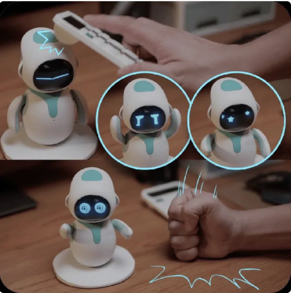 Creative Intelligent Eilik Robot Toys - Blue and White - Infants planet
