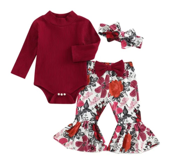 Cuddle Comfort Baby Girls' Romper Set - Red - Infants planet