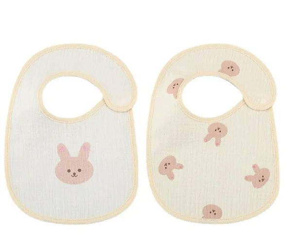 Danish Waterproof Bib Set (2 Pieces) - Pink Rabbit 2 Pack - Infants planet