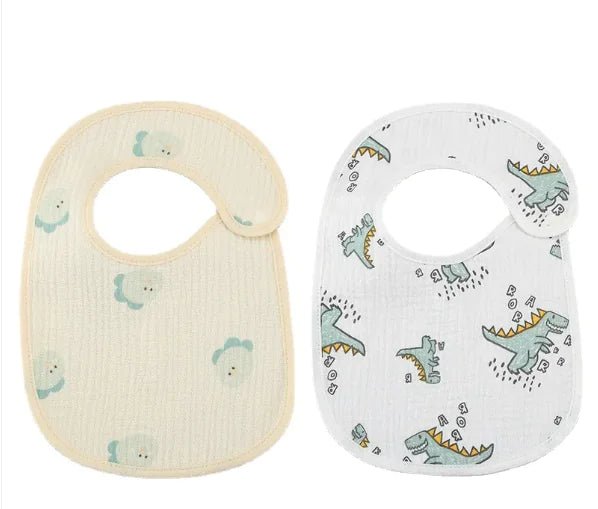 Danish Waterproof Bib Set (2 Pieces) - Green Dinosaur 2 Pack - Infants planet