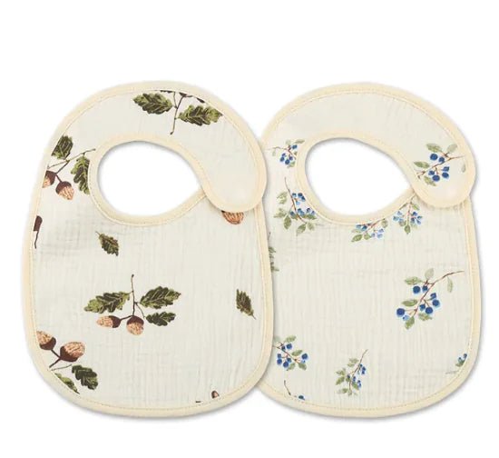 Danish Waterproof Bib Set (2 Pieces) - 2 Pieces Of Pine Cones - Infants planet