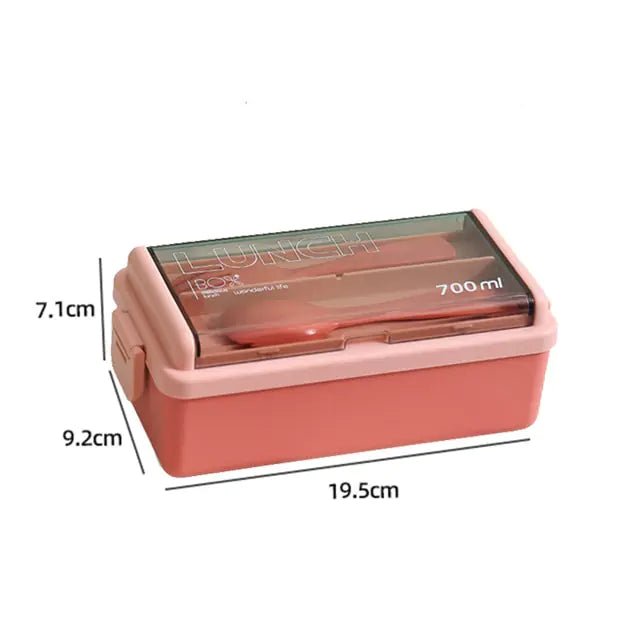 Double Layer Kids Lunch Box - Pink - Infants planet