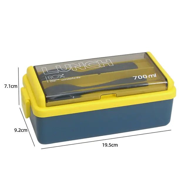 Double Layer Kids Lunch Box - Blue - Infants planet
