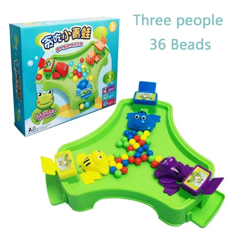 Funny Frog Eating Beans Board Game: Interactive Family and Educational Toy for Kids - 3 People 24 Beads - Infants planet
