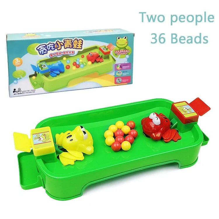 Funny Frog Eating Beans Board Game: Interactive Family and Educational Toy for Kids - 2 People 24 Beads - Infants planet