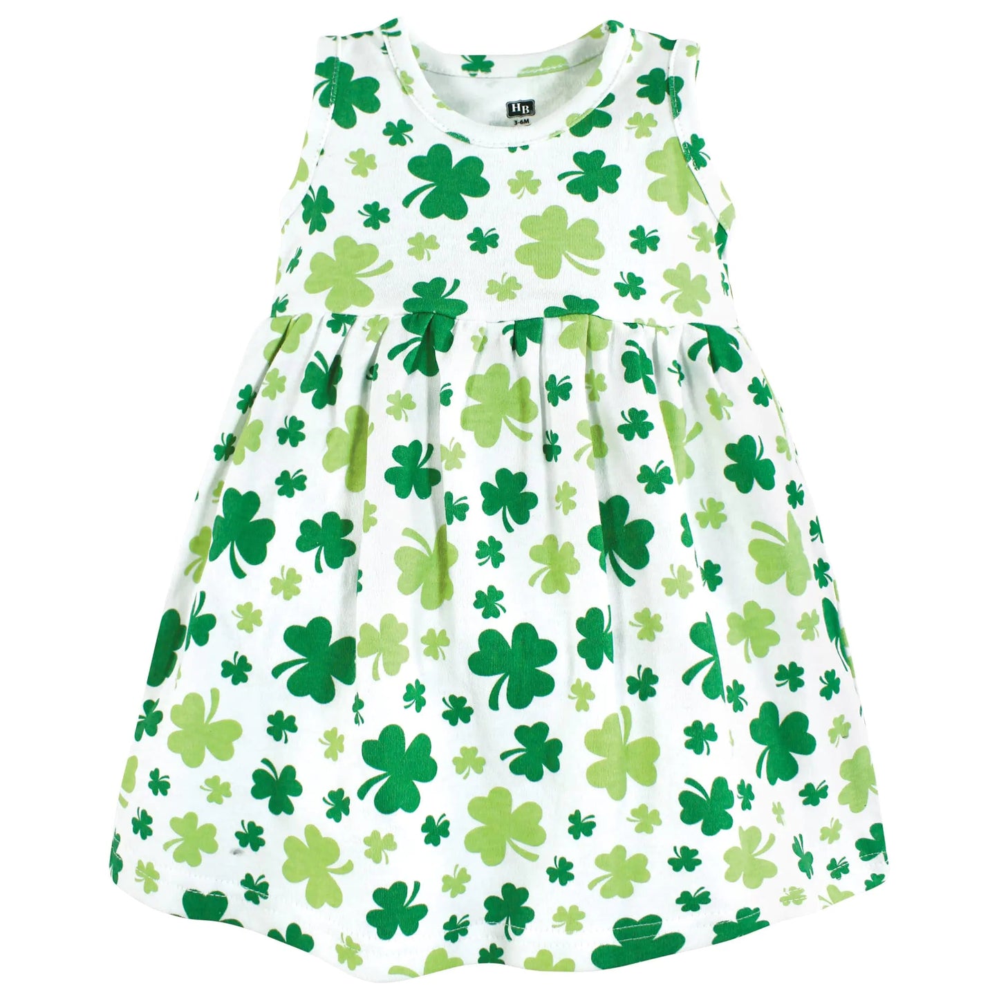 Hudson Baby Baby Girls' Cotton Dress and Cardigan Set 5T Shamrocks - Shamrocks - Infants planet