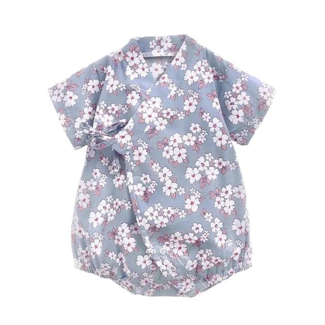 Infant Summer Clothing - Blue Floral - Infants planet