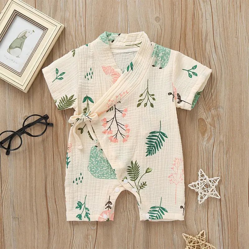 Infant Summer Clothing - Pink Leaves - Infants planet