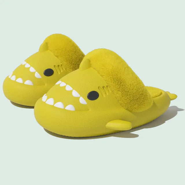 Detachable Kids Winter Shark Slippers - A - Black - Infants planet