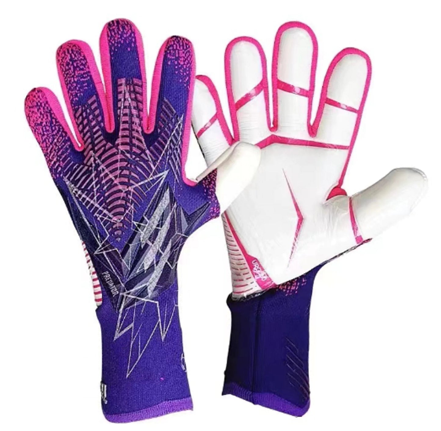 Kids Adults Goalkeeper Gloves - Blue Pink - Infants planet
