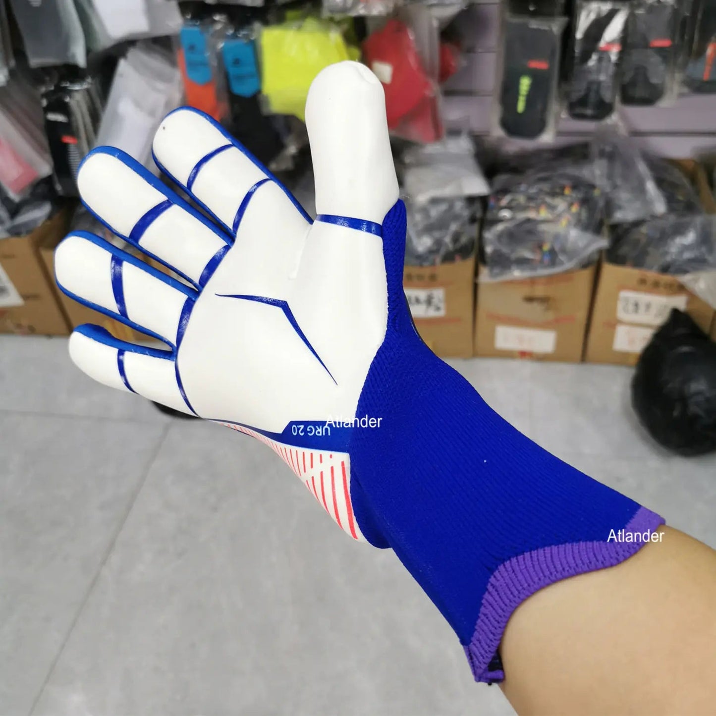 Kids Adults Goalkeeper Gloves - Blue Red - Infants planet