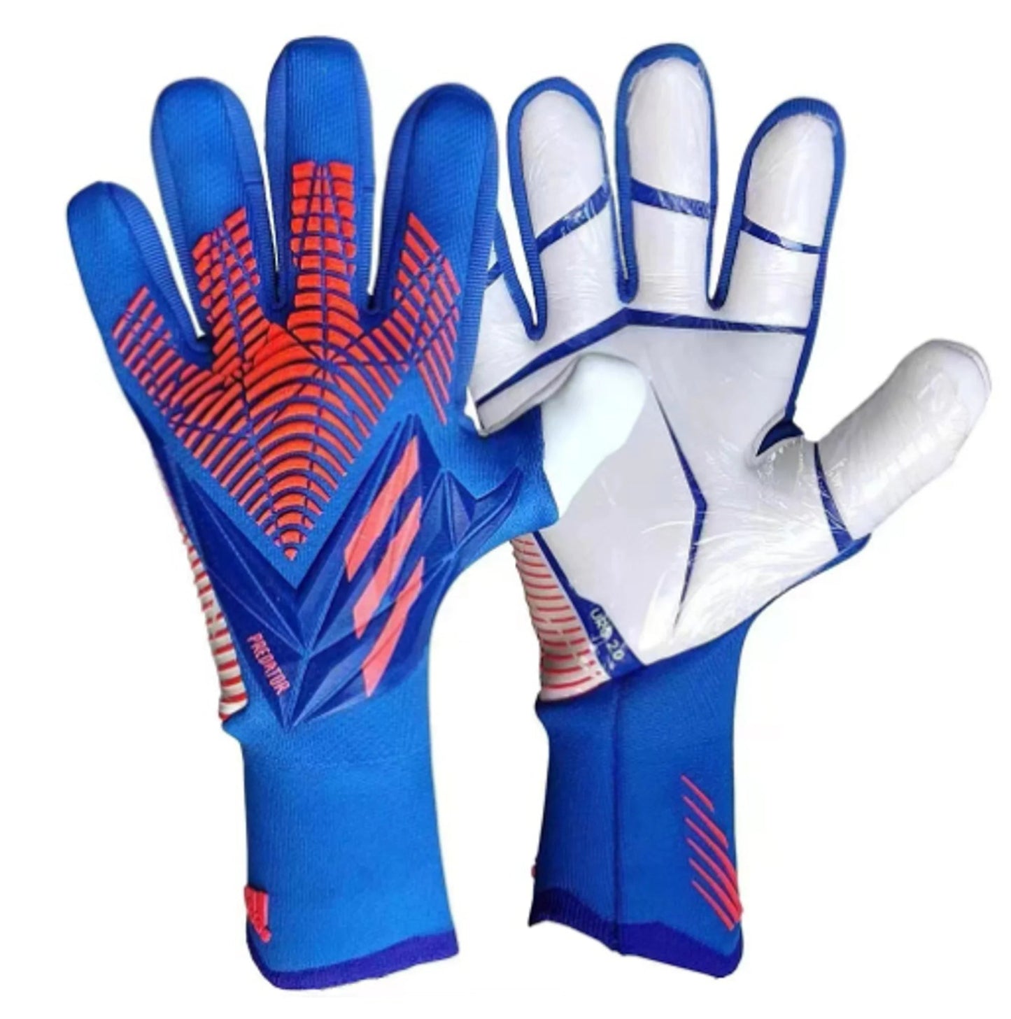 Kids Adults Goalkeeper Gloves - Blue Red - Infants planet