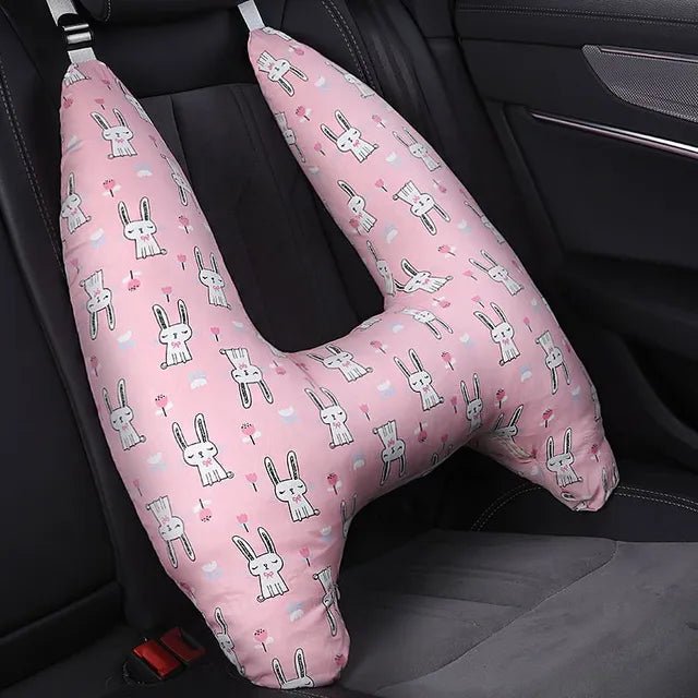 Kids Animal Travel Pillow - Pink Rabbit - Infants planet