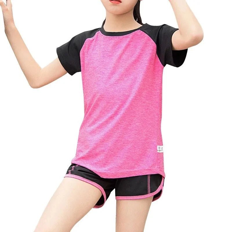 Kids Fitness T-shirt and Gym Shorts - Gray - Infants planet