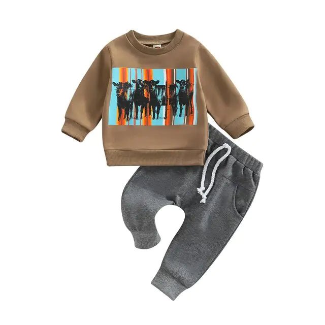 Kids Long Sleeve Sweatshirt - Brown - Infants planet