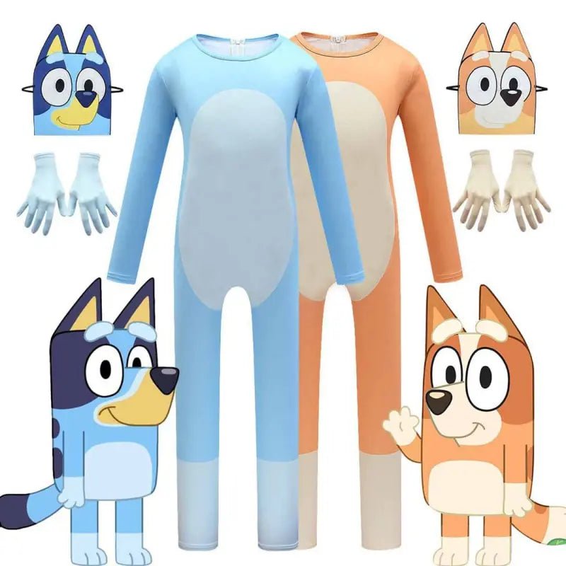 Kids Lovely Blueying Bingoed Costume - Orange Mask Gloves - Infants planet