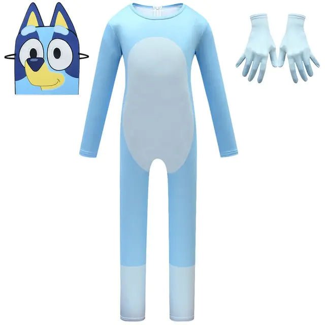 Kids Lovely Blueying Bingoed Costume - Blue Mask Gloves - Infants planet