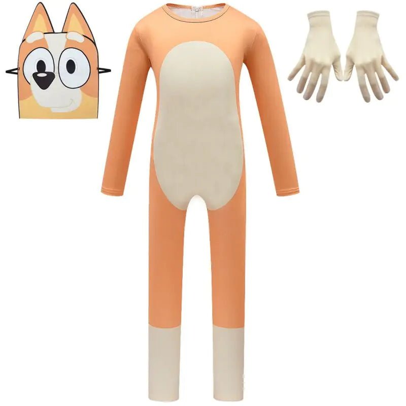Kids Lovely Blueying Bingoed Costume - Orange Mask Gloves - Infants planet