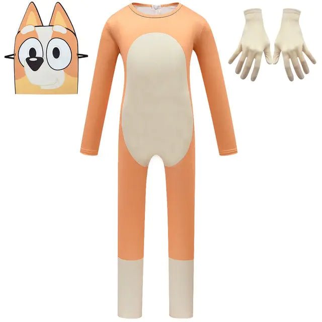 Kids Lovely Blueying Bingoed Costume - Orange Mask Gloves - Infants planet