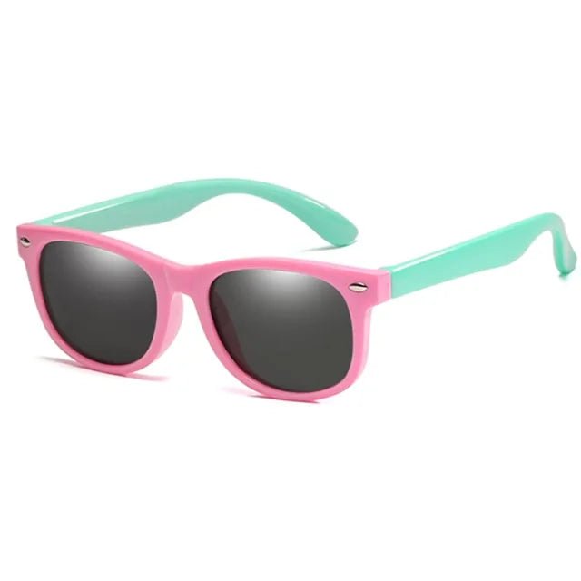 Kids Round Polarized Sunglasses - Pink Green - Infants planet